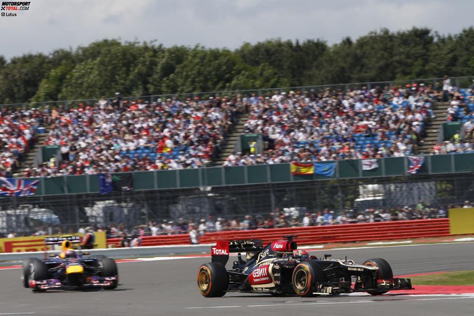 Kimi Räikkönen (Lotus) und Mark Webber (Red Bull) 