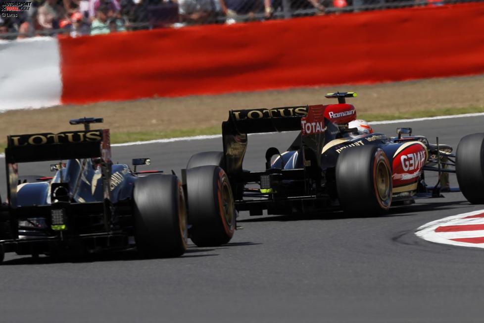Romain Grosjean (Lotus) und Kimi Räikkönen (Lotus) 