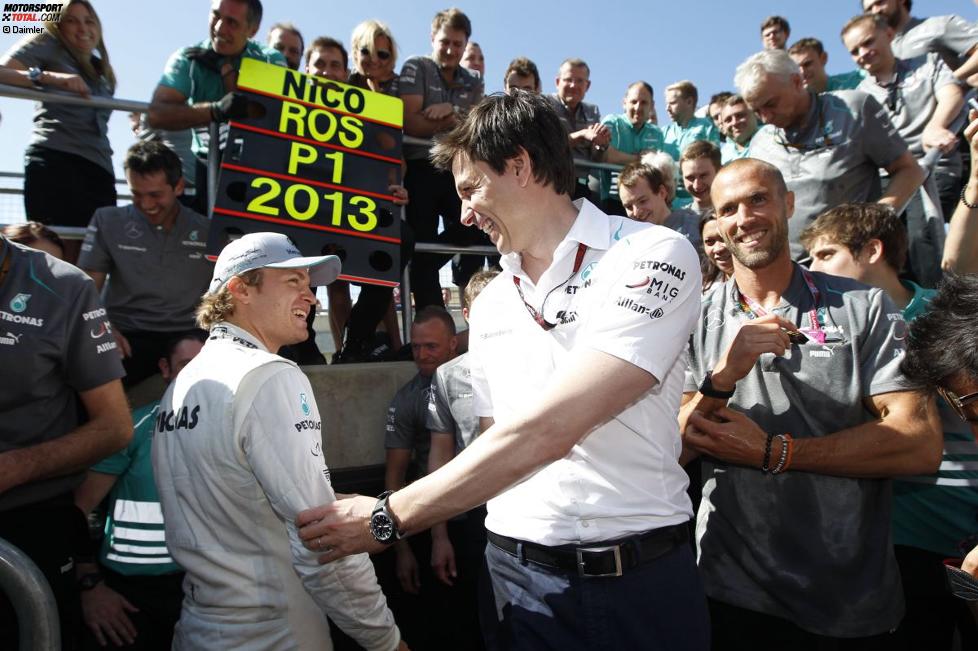 Nico Rosberg und Toto Wolff (Mercedes) 