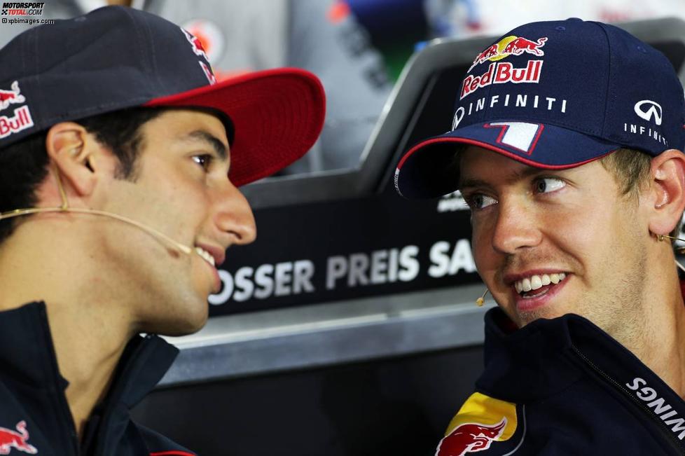 Daniel Ricciardo (Toro Rosso) und Sebastian Vettel (Red Bull) 