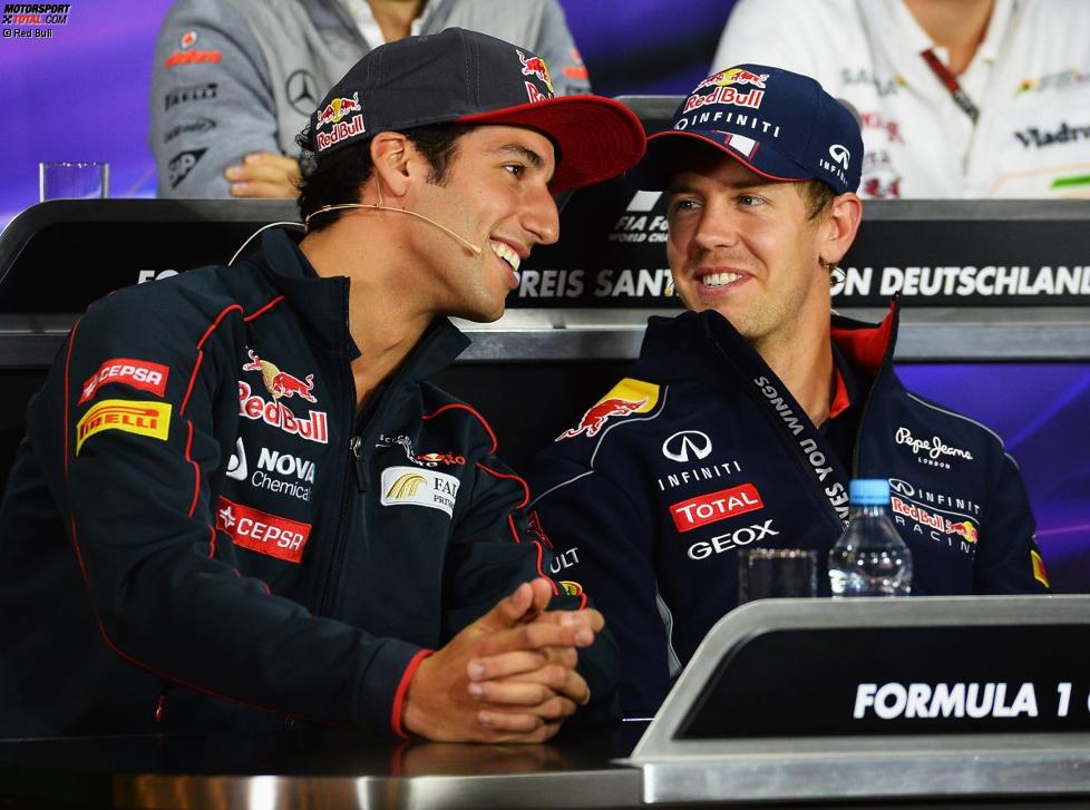 Sebastian Vettel (Red Bull) und Daniel Ricciardo (Toro Rosso) 