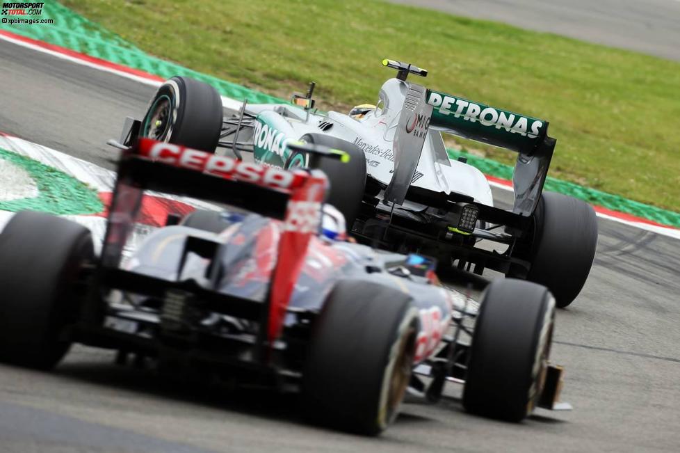 Lewis Hamilton (Mercedes) und Daniel Ricciardo (Toro Rosso) 