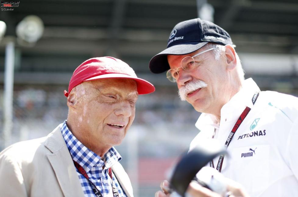Niki Lauda und Dieter Zetsche (Mercedes)