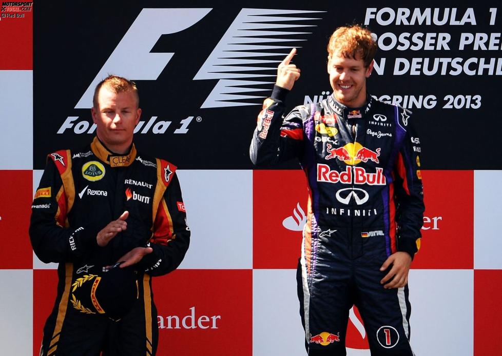 Sebastian Vettel (Red Bull) und Kimi Räikkönen (Lotus) 