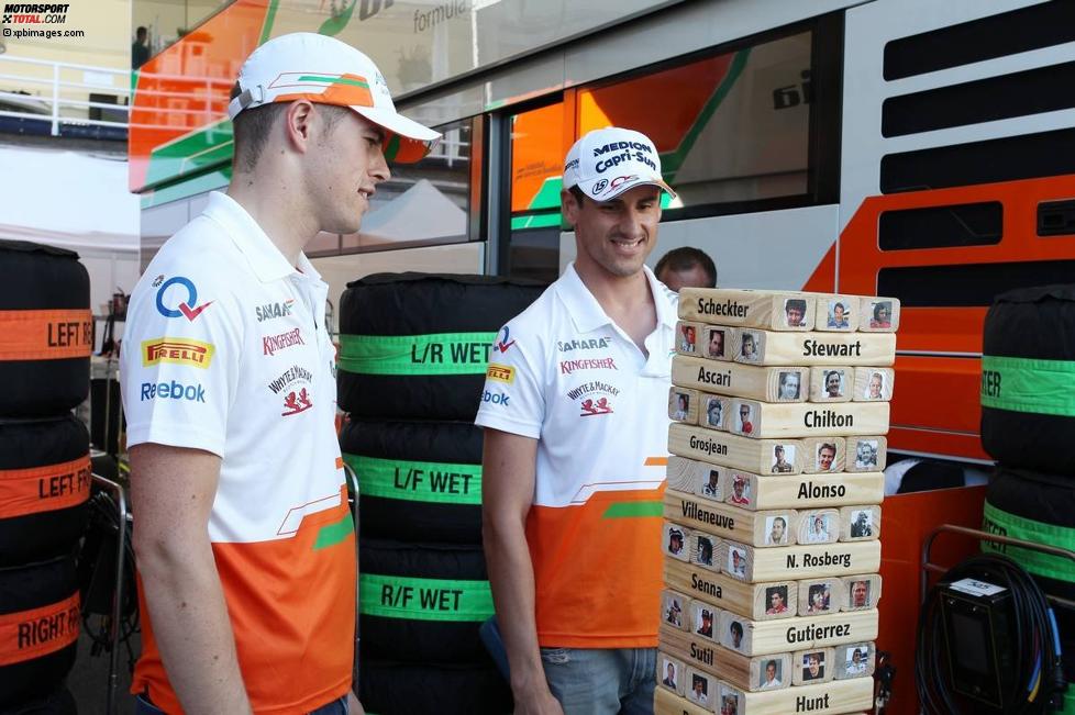 Paul di Resta (Force India) und Adrian Sutil (Force India) 