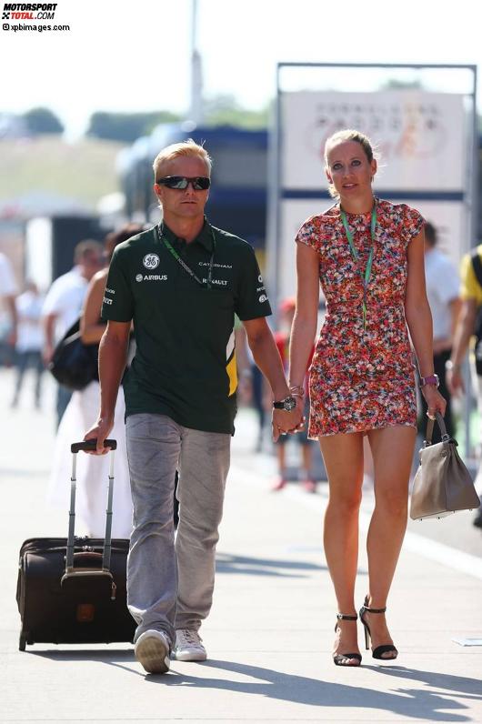 Heikki Kovalainen (Caterham) mit Freundin Catherine Hyde