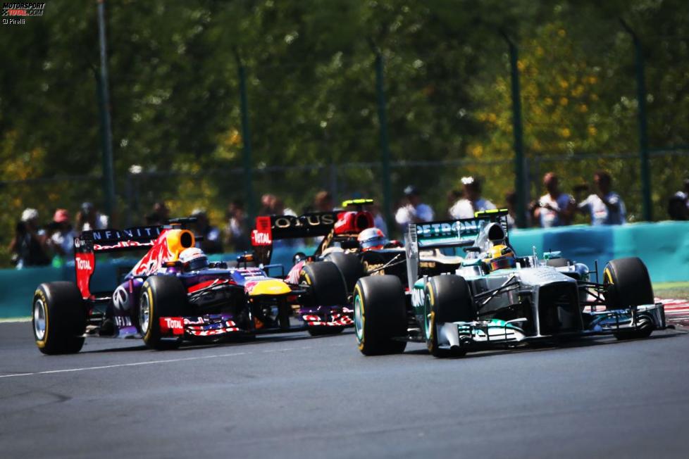 Lewis Hamilton (Mercedes) und Sebastian Vettel (Red Bull) 