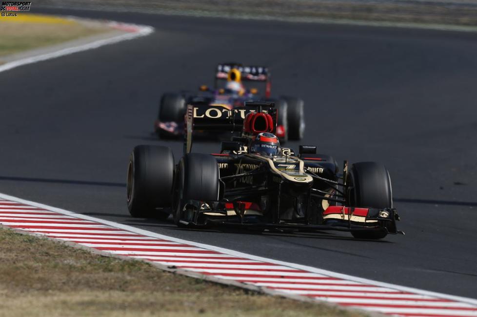 Kimi Räikkönen (Lotus) und Sebastian Vettel (Red Bull) 