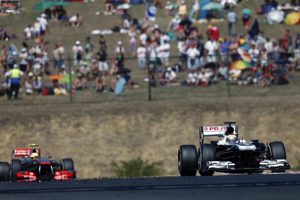 Pastor Maldonado (Williams) und Sergio Perez (McLaren) 