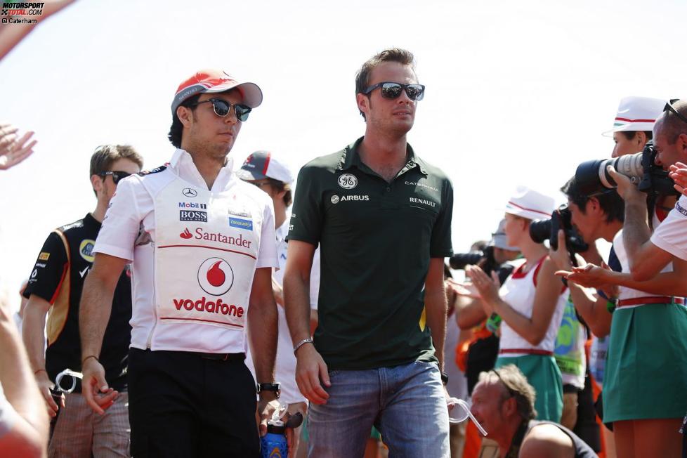 Sergio Perez (McLaren) und Giedo van der Garde (Caterham) 