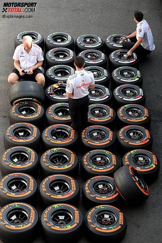 McLaren-Mechaniker bei der Arbeit