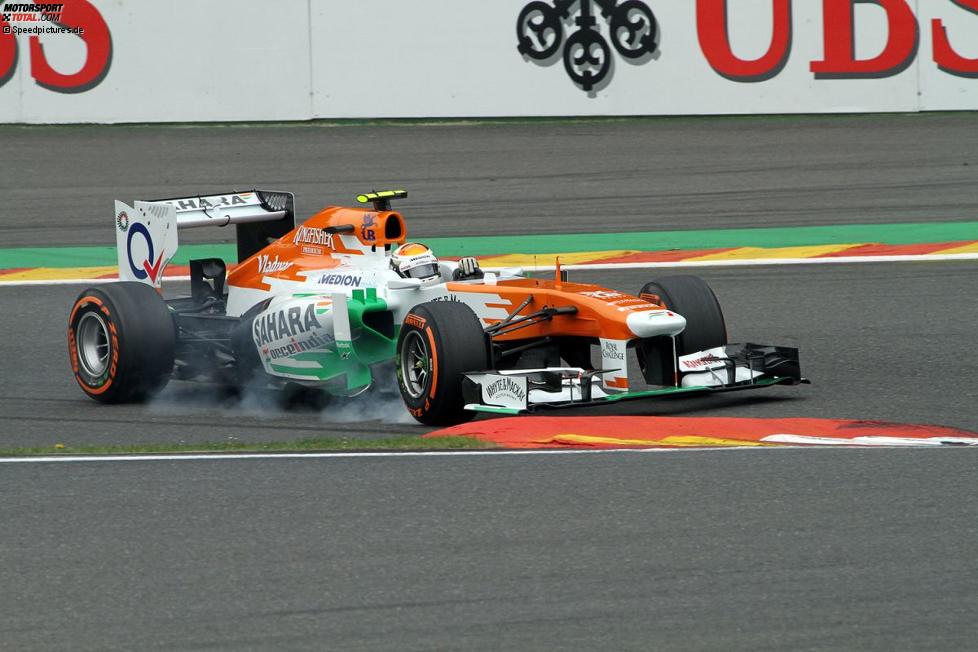 Adrian Sutil (Force India) ist spät dran