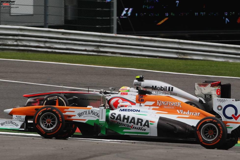 Sergio Perez (McLaren) und Paul di Resta (Force India) 