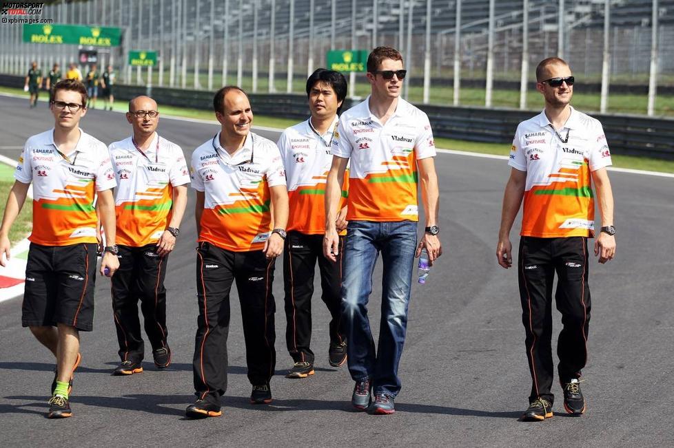 Force India beim Track-Walk