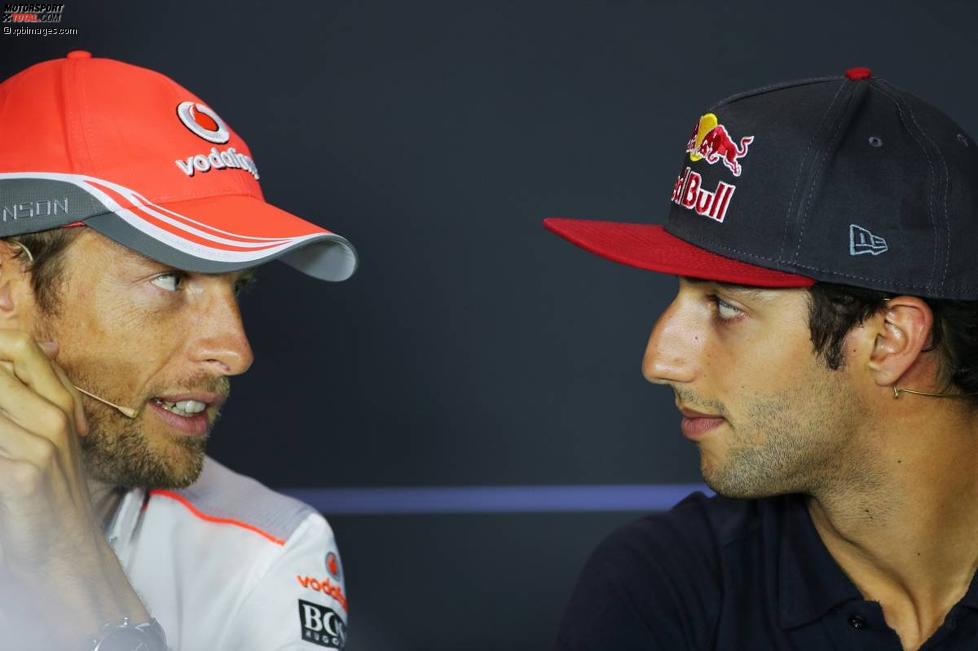 Jenson Button (McLaren) und Daniel Ricciardo (Toro Rosso) 