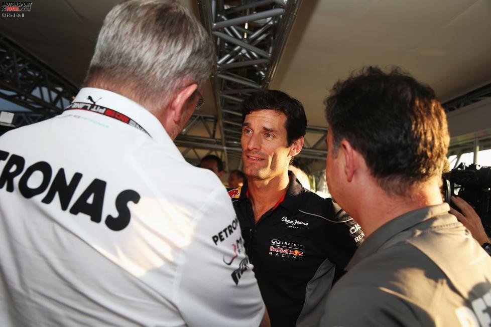 Mark Webber (Red Bull) und Ross Brawn (Mercedes) 