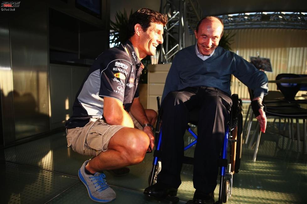 Mark Webber (Red Bull) und Frank Williams (Williams) 