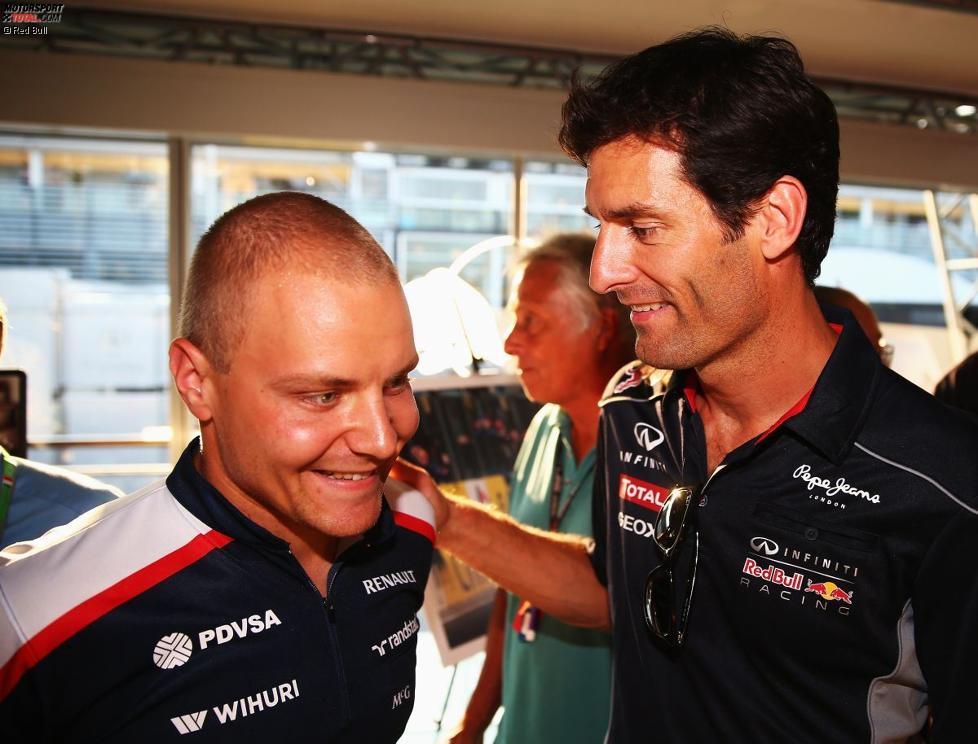 Mark Webber (Red Bull) und Valtteri Bottas (Williams) 