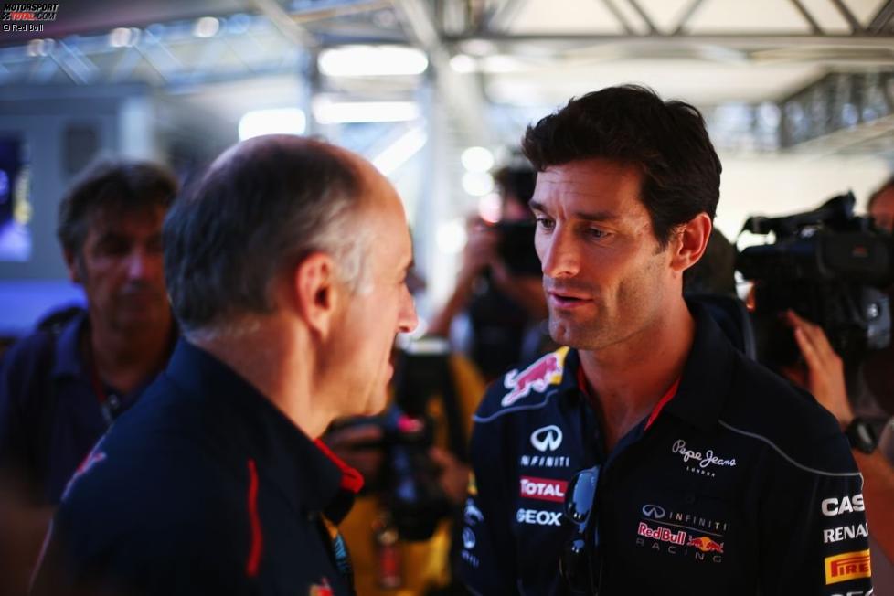 Mark Webber (Red Bull) und Franz Tost (Toro Rosso) 