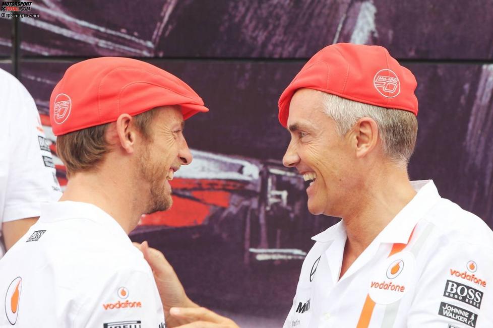 Jenson Button (McLaren) und Martin Whitmarsh 