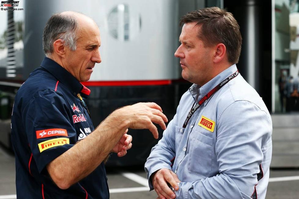 Franz Tost mit Pirelli-Sportchef Paul Hembery