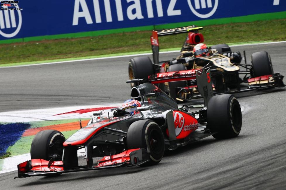 Jenson Button (McLaren) und Romain Grosjean (Lotus) 