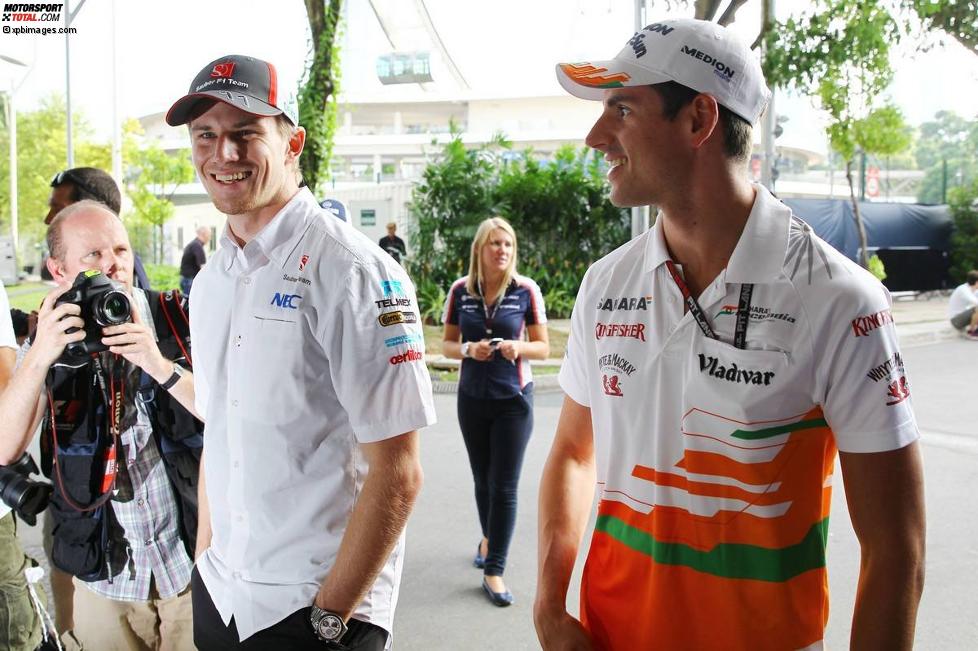 Nico Hülkenberg (Sauber) und Adrian Sutil (Force India) 