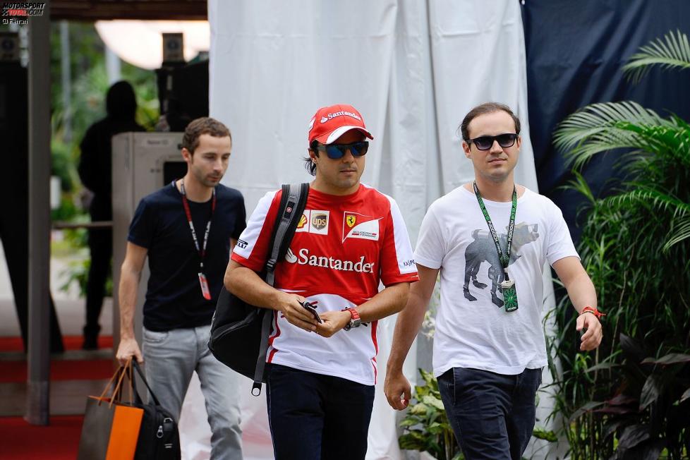 Felipe Massa (Ferrari) mit seinem Bruder und Manager Nicolas Todt