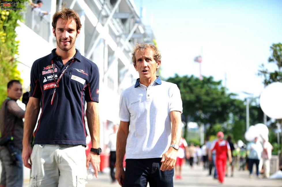 Jean-Eric Vergne (Toro Rosso) und Alain Prost 