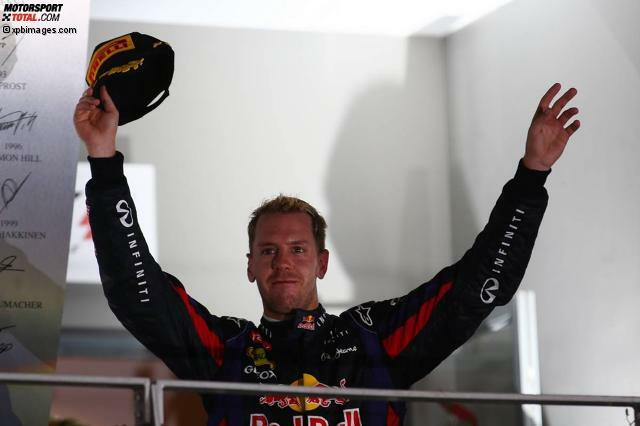 Sebastian Vettel siegt, jubelt - und wird ausgebuht, wie zuletzt auch in Singapur.