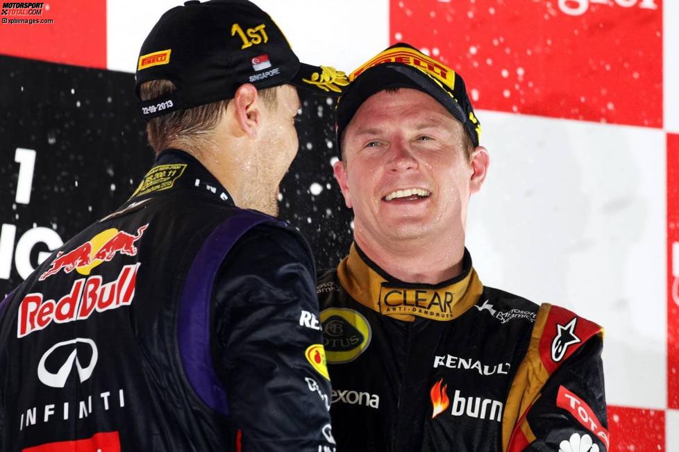 Sebastian Vettel (Red Bull) und Kimi Räikkönen (Lotus) 