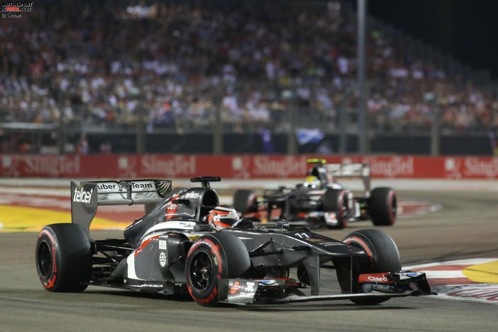 Nico Hülkenberg vor Esteban Gutierrez (Sauber) 