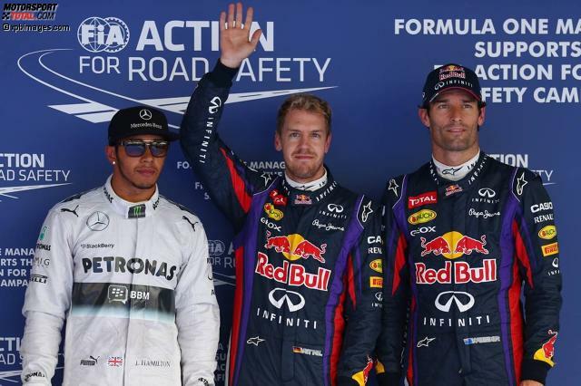 Die Konkurrenz ist derzeit etwas machtlos: Erneut Pole-Position für Sebastian Vettel vor Lewis Hamilton und Mark Webber, der zumindest am Samstag Dritter ist