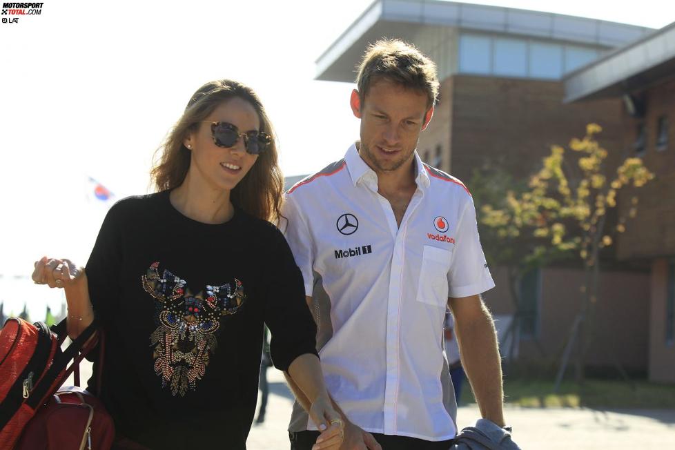 Jenson Button (McLaren) mit Freundin Jessica Michibata
