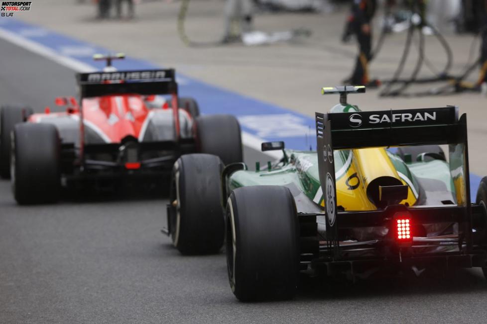 Max Chilton (Marussia) und Giedo van der Garde (Caterham) 
