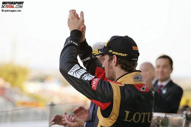 Romain Grosjean durfte sich schon wieder für einen Podiumsplatz feiern lassen.