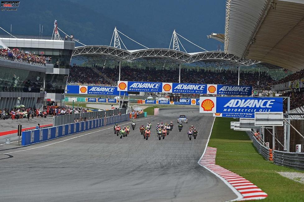 Start des MotoGP Rennens in Sepang