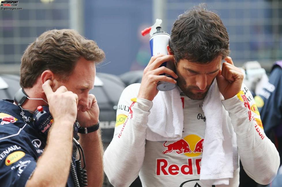 Mark Webber (Red Bull) und Christian Horner 
