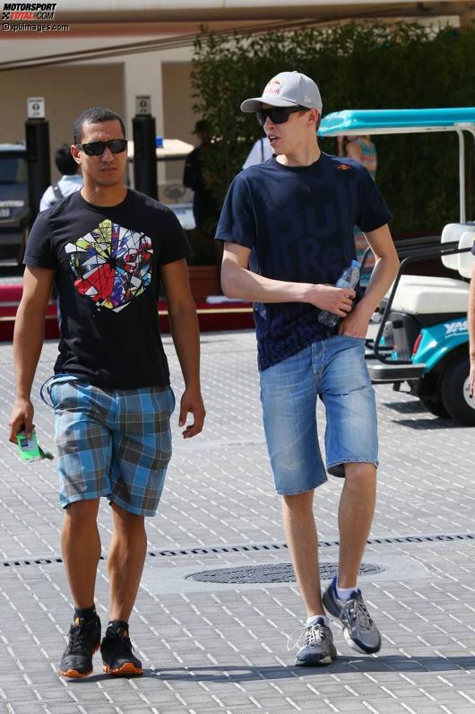 Der zukünftige Toro-Rosso-Fahrer Daniil Kwjat mit seinem Physiotherapeuten Emiliano Ventura