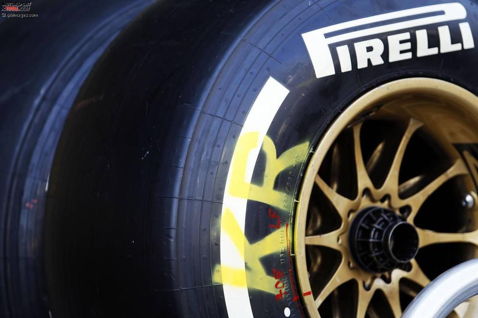 Pirelli-Reifen von Kimi Räikkönen (Lotus) 