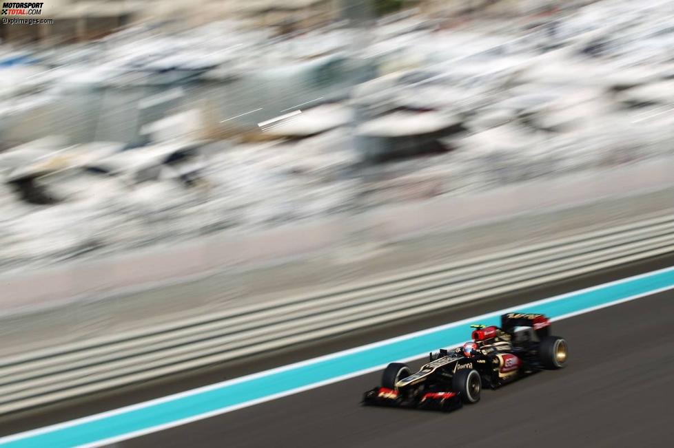 Romain Grosjean (Lotus) war schnellster im ersten Training - noch vor Einbruch der Dunkelheit