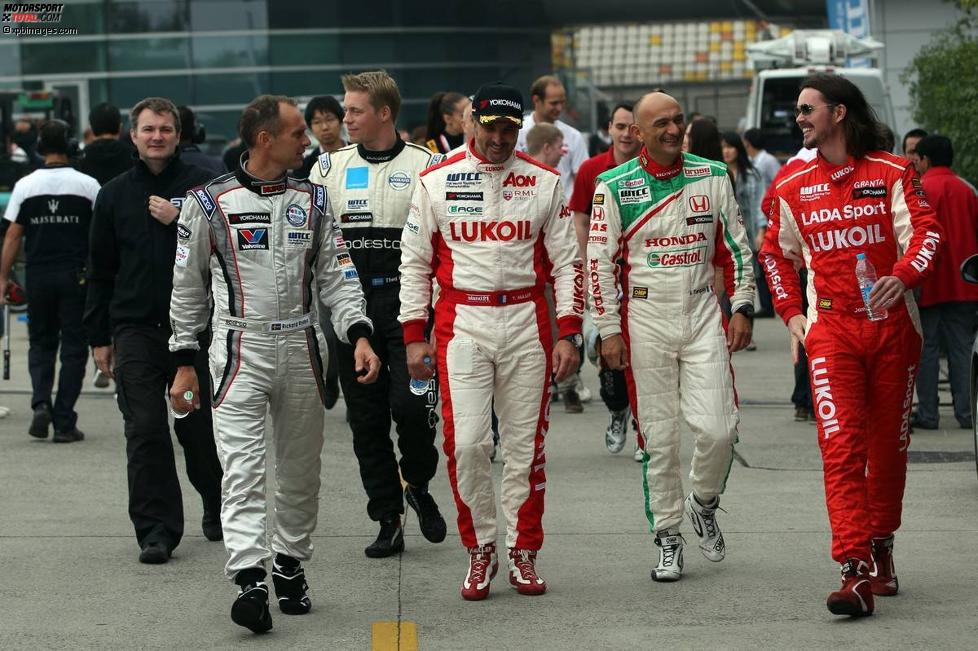 Rickard Rydell, Yvan Muller (RML-Chevrolet), Gabriele Tarquini (Honda) und James Thompson (Lada) 