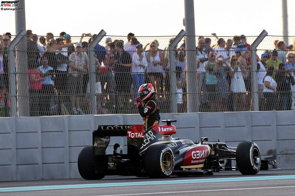 Kimi Räikkönen (Lotus) kam im Rennen nur eine Kurve weit