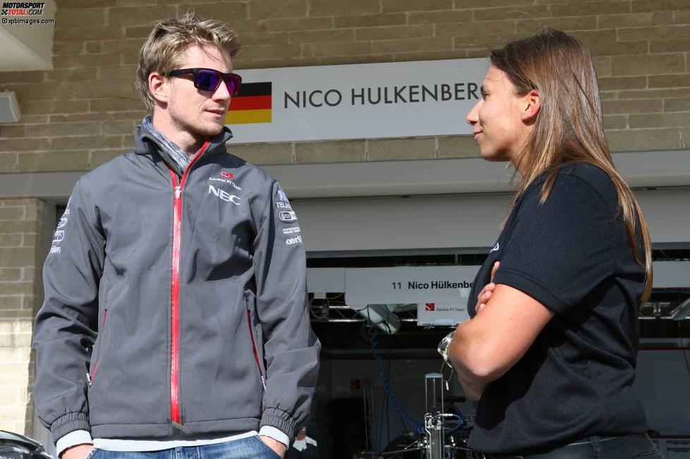 Nico Hülkenberg (Sauber) und Simona de Silvestro (KV) 