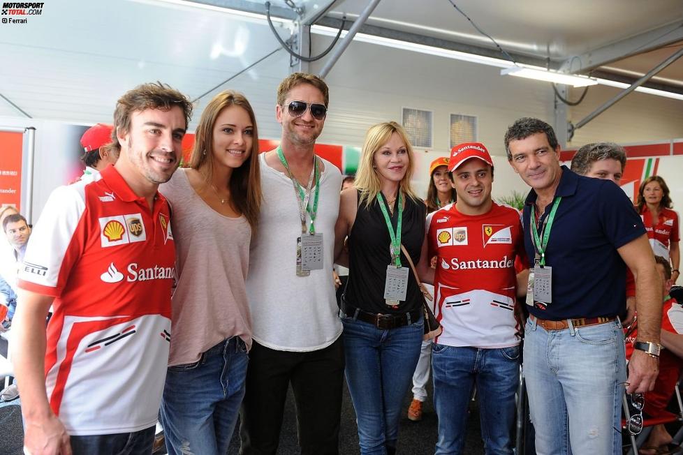 Felipe Massa und Fernando Alonso mit Hollywood-Stars