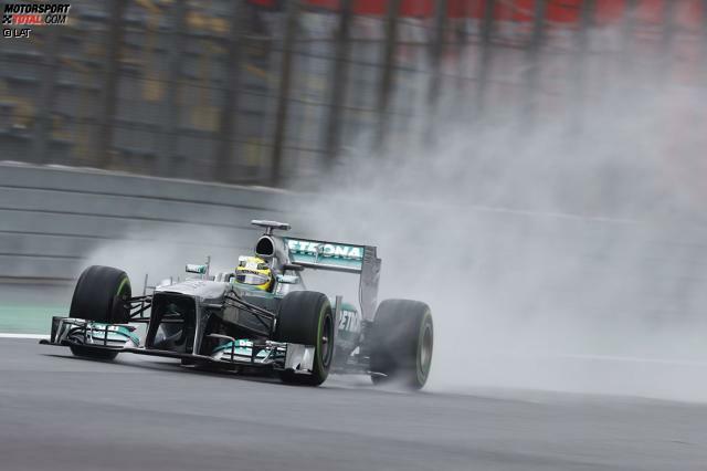 Am Vormittag wie am Nachmittag war Nico Rosberg der Schnellste. Dem Wiesbadener schmecken einfach nasse Rennstrecken - das könnte die Chance für den Mercedes-Fahrer sein an diesem Wochenende...