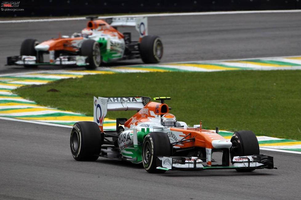 Adrian Sutil (Force India) und Paul di Resta (Force India) 