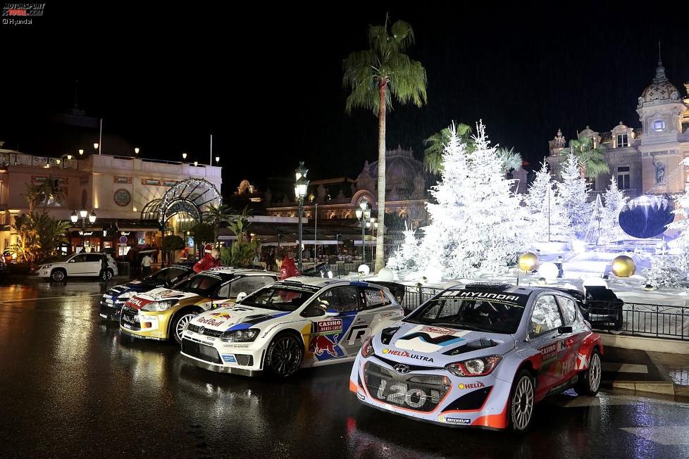 Die vier WRC-Boliden