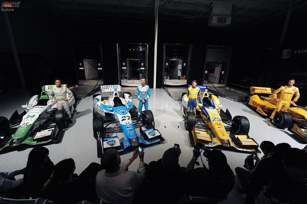 Die vier Andretti-Piloten 2014
