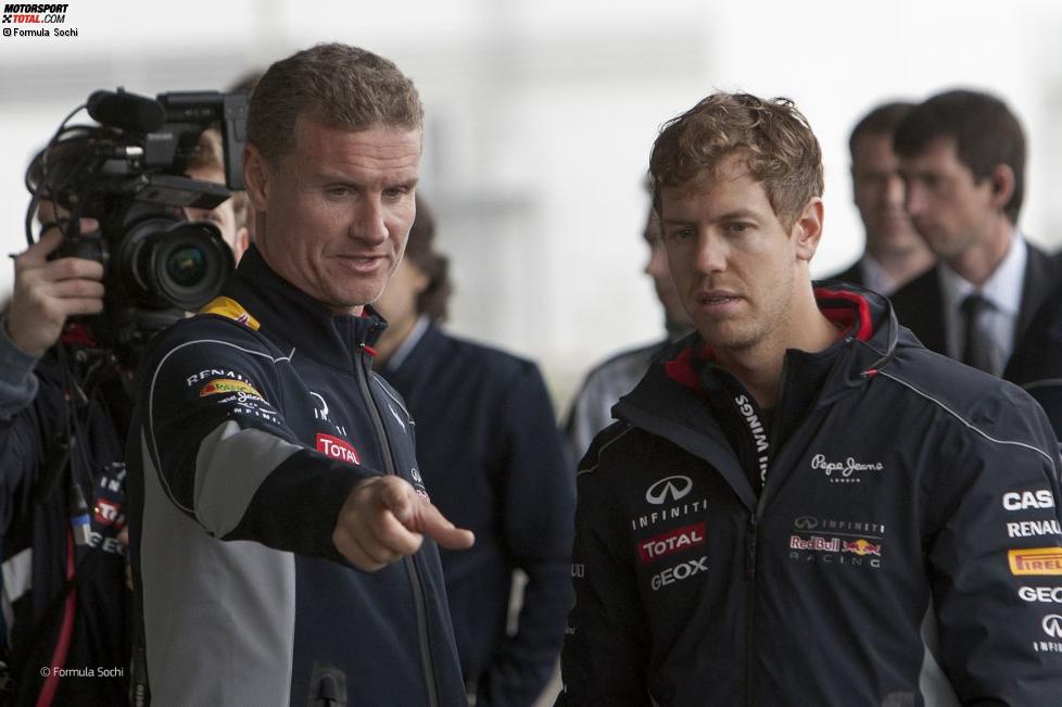 David Coulthard und Sebastian Vettel (Red Bull)